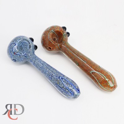 GLASS PIPE DOUBLE ROD FRIT ART GP8073 1CT